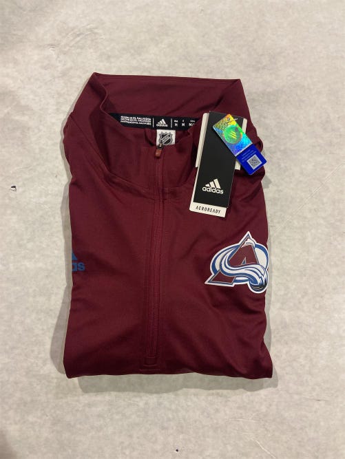 Colorado Avalanche Player Issued New Adidas 1/4 Zip M Or XL