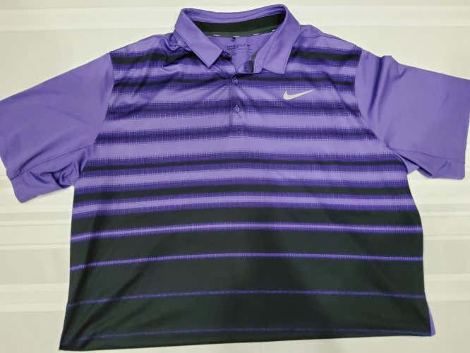3 Adult Men's Used XXL Nike Dri Fit Golf Shirts