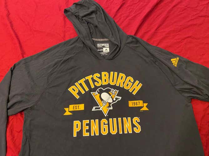 Pittsburgh Penguins NHL Hockey Aidas Hooded Pullover T-Shirt 2XL