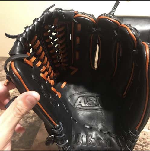 Black High School/College Pitcher's 11.75" A2K Baseball Glove