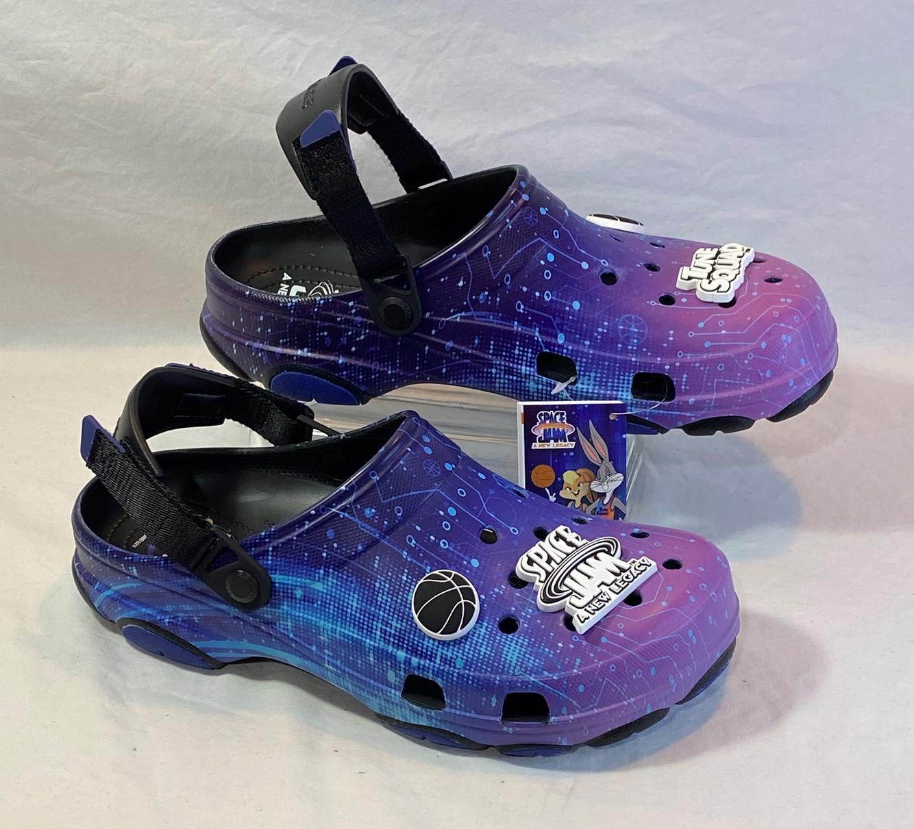 galaxy print crocs
