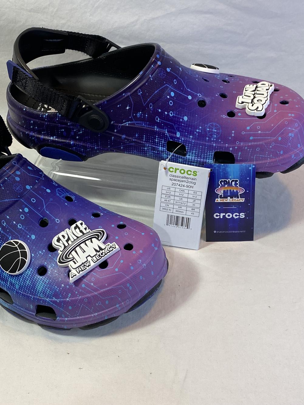 galaxy print crocs