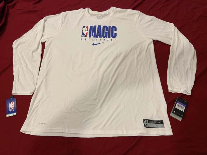 NBA Orlando Magic Nike Basketball Long Sleeve Workout XXXL Tall Workout T-Shirt * NWT