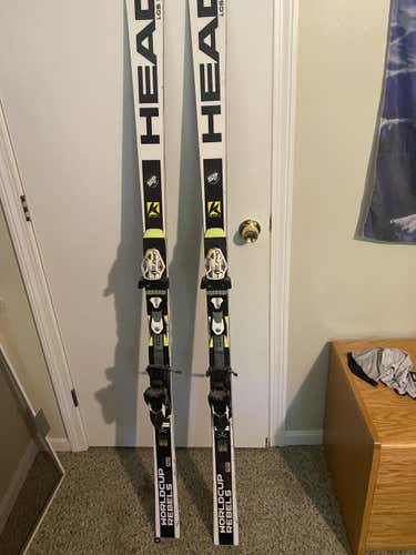 Used Unisex HEAD Racing World Cup Rebels i.GS RD Skis With Bindings Max Din 12