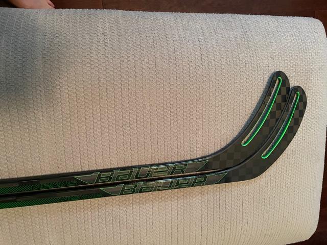 Two new Intermediate Bauer Right Handed Nexus ADV Hockey Sticks Mid Pattern P92 65 flex