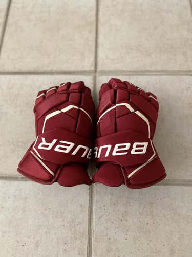 Red Senior Bauer 15" Pro Stock Supreme 2S Pro Gloves