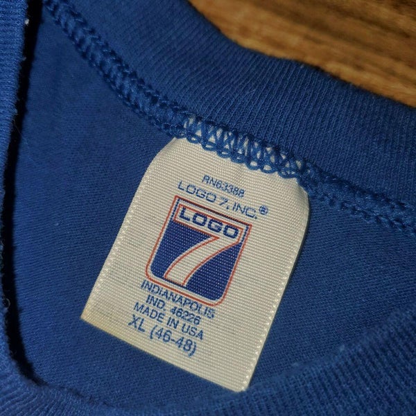 Vintage Rare Milwaukee Admirals Hockey Team Logo 7 Blue Shirt Size