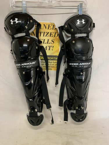 Black Used Intermediate Under Armour junior victory Catcher's Leg Guard