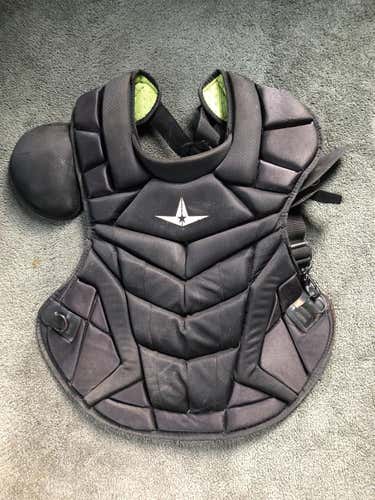 Black Adult All Star System 7 Catcher's Chest Protector