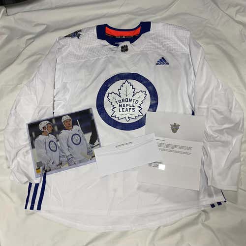 Pro Stock Toronto Maple Leafs Practice Jersey- White (2018 NHL Stadium Series) Size 58 w/LOA