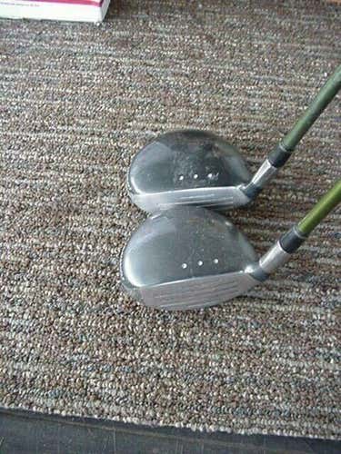 SET 0F 2 VERY NICE ADAMS OVATION OFFSET FAIRWAY WOODS 3 & 5 VERY NICE eb
