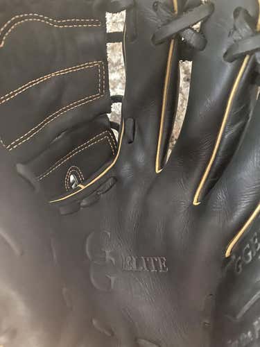 Black Kid Pitch (9YO-13YO) Infield 12" Gold Glove Elite Baseball Glove