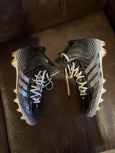 Black Men's Molded Cleats High Top Adizero