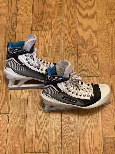 Used Bauer Regular Width Size 10 Reactor 6000 Hockey Goalie Skates