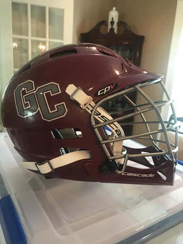 Maroon, Used Once, MMM-XS-R, Youth Player's Cascade CPV Helmet