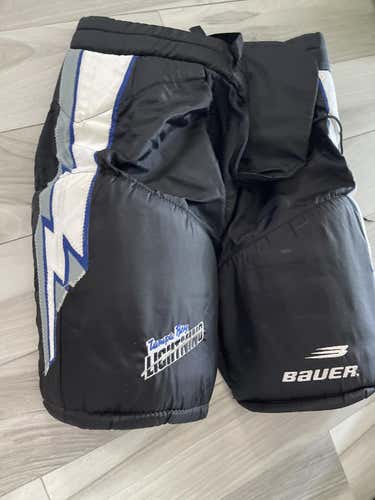 Tampa Bay Lightning Black Senior Small Bauer Custom Pro Hockey Pants
