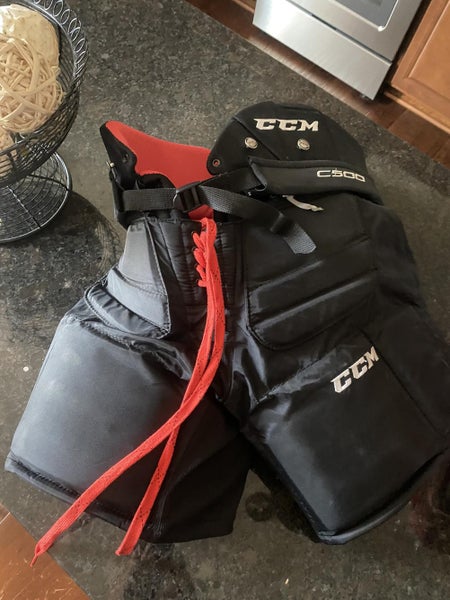 Black Junior Medium CCM C500 Goalie Pants