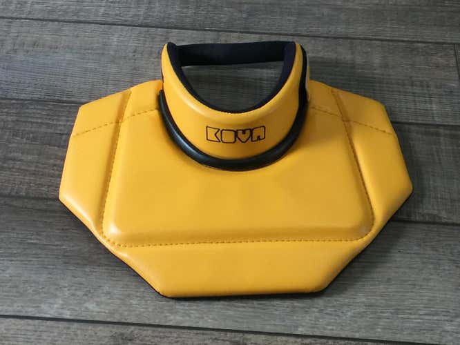 Used KOVA Hockey Goalie Neck Throat Guard Protection Protector Senior Black Gold 2" Neck