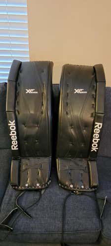 Black Used Senior 35" Reebok XLT Goalie Leg Pads