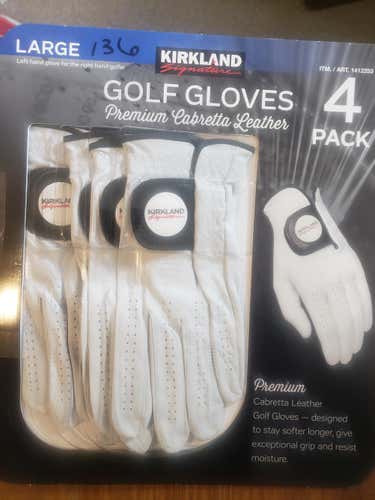 Kirkland Golf Gloves set of 4 LG (RH GOLFER)
