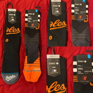 MLB Baltimore Orioles Large Baseball Casual Socks by Stance * NEW