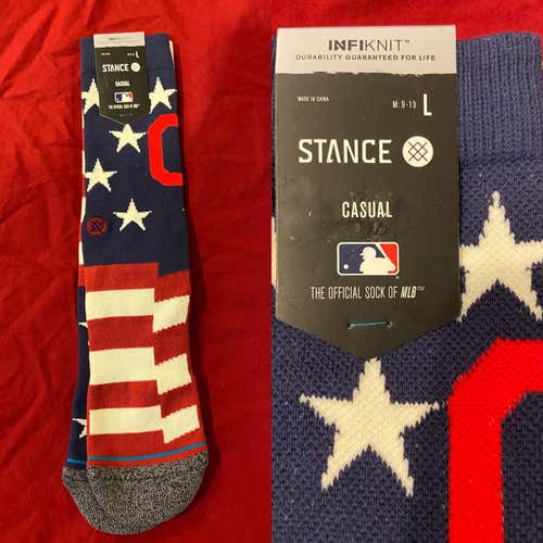 MLB Cleveland Indians Large Baseball Casual Socks by Stance * NEW