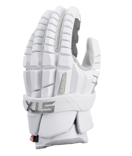 White New Player's STX Rzr Lacrosse Gloves 12"