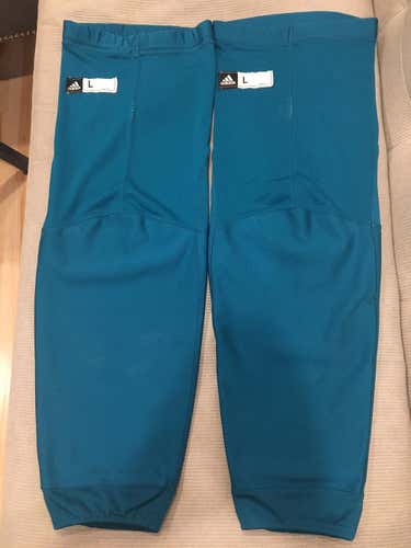 SAN JOSE SHARKS Adidas Pro Stock Hockey Practice Socks Teal SIZE LARGE