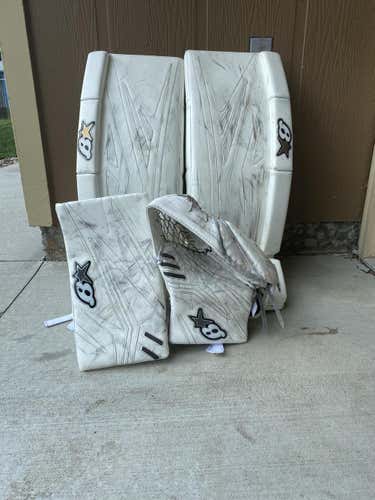 White Used Senior 33" Brian's Regular G-Netik 8.0 Goalie Full Set