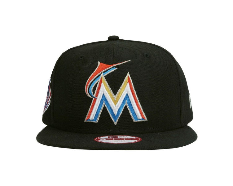 New Era 9Fifty MLB Miami Marlins Baycik Black Snapback Cap S/M