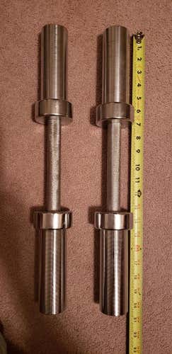 (2) 20" Olympic Dumbbell Handles 2" Sleeve Like New