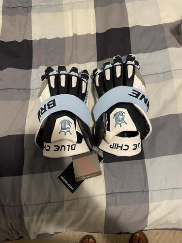 Blue New Player's Brine 13" King Elite Lacrosse Gloves