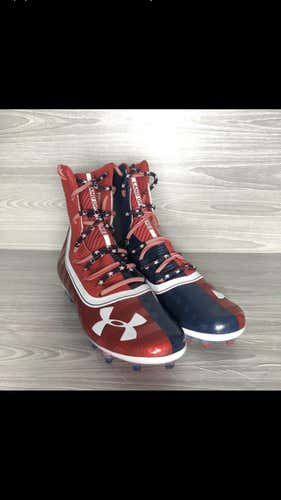 UNDER ARMOUR UA USA FLAG HIGHLIGHT MC FOOTBALL CLEATS Sz 8.0 (Women's 9.0)