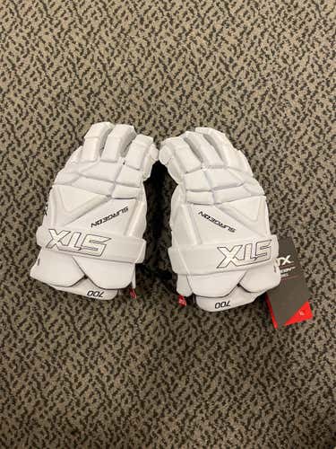 White New STX Surgeon 700 XL Lacrosse Gloves