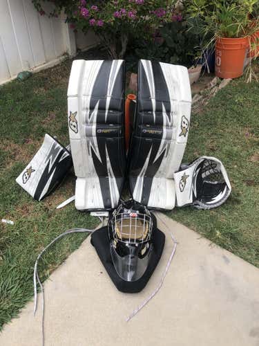 Black Senior 35" Regular Pro Stock G-Netik Pro 2 Goalie Full Set