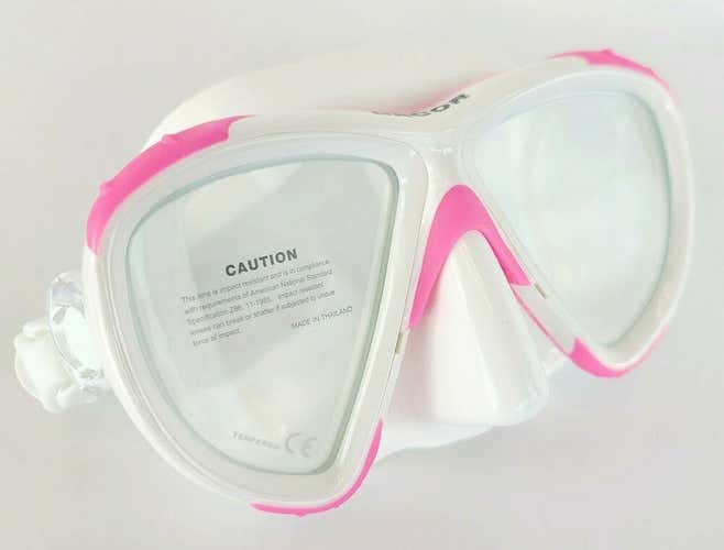 NEW $80 Dacor DL Scuba Swim Mask @ Snorkel imported by Mares Diving Pink