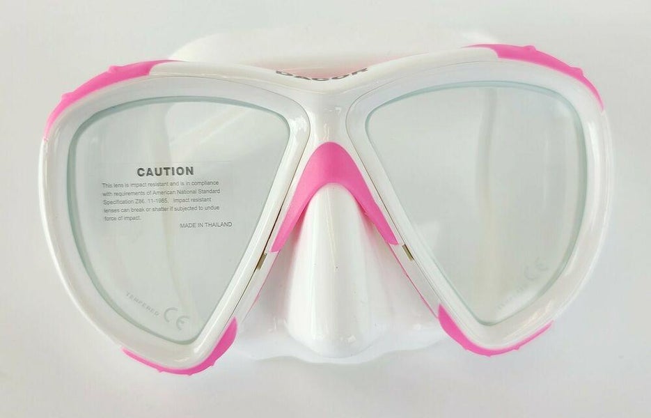 NEW $80 Dacor DL Scuba Swim Mask & Snorkel imported by Mares Diving Pink