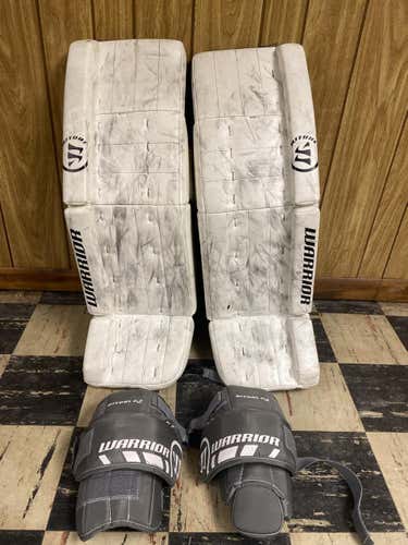 White Senior 35" Warrior Ritual G3 Pro Goalie Leg Pads