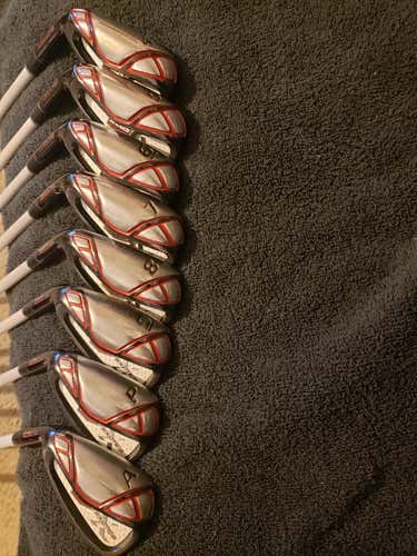 Used Men's Tour Edge Left Hand XCG5 Iron Set Regular Flex Graphite Shaft