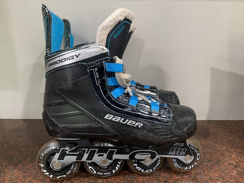 Junior Used Bauer Inline Skates Regular Width Size 4.5