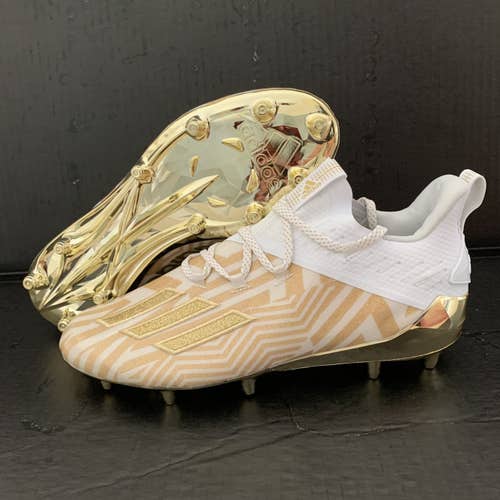 (Size 13) Adidas Adizero x Cleat 'Anniversary White Gold' Lacrosse/Football Cleats