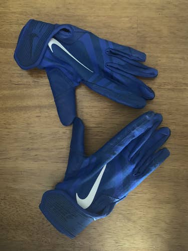 Blue Used Small Nike Batting Gloves