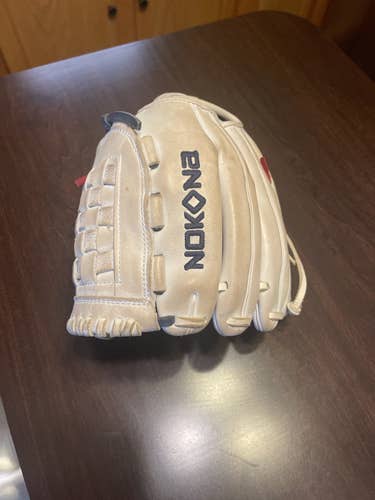 White Used Right Hand Throw 12.5" Softball Glove