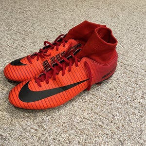 Red Men's Molded Cleats Nike Mercurial Superfly Cleats