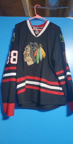 Black Chicago Blackhawks Patrick Kane Men's Size 52 Reebok Jersey