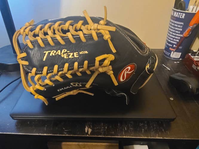 Used Rawlings Left Hand Throw Heart of the Hide Dual Core Baseball Glove 12.75"