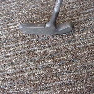 32.5 IN ACUSHNET BULLS EYE LAF3 BRASS BLADE PUTTER W FLANGE ORIGINAL GRIP  hib