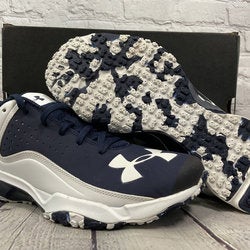 Under Armour Yard Low Trainer Synthetic Baseball Shoes Blue/White Size 9 NWB
