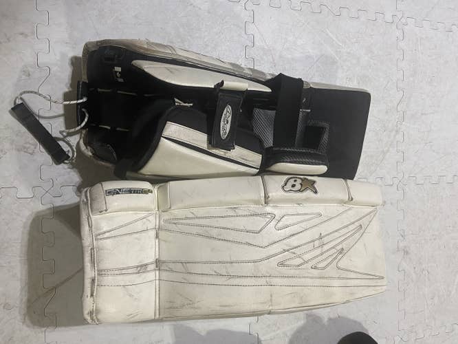 White Junior 27" Brian's GNETiK 8.0 Goalie Leg Pads