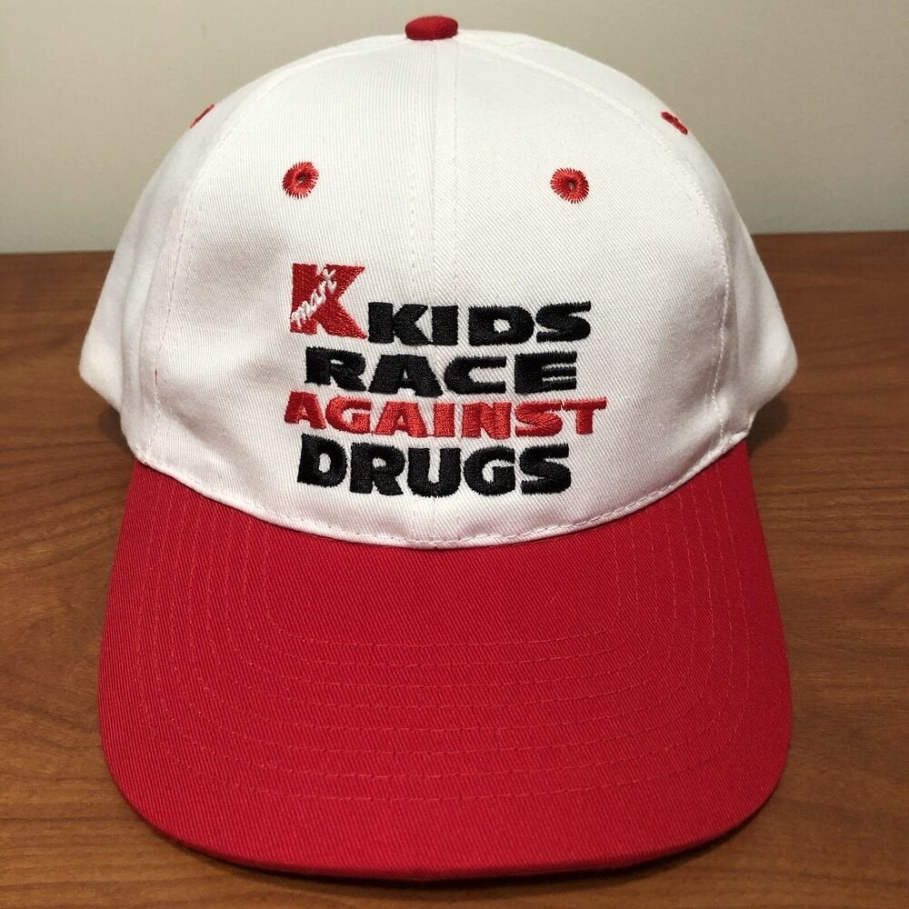 Kmart Racing Hat Snapback Cap White Red 